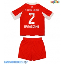 Camisa de time de futebol Bayern Munich Dayot Upamecano #2 Replicas 1º Equipamento Infantil 2025-26 Manga Curta (+ Calças curtas)